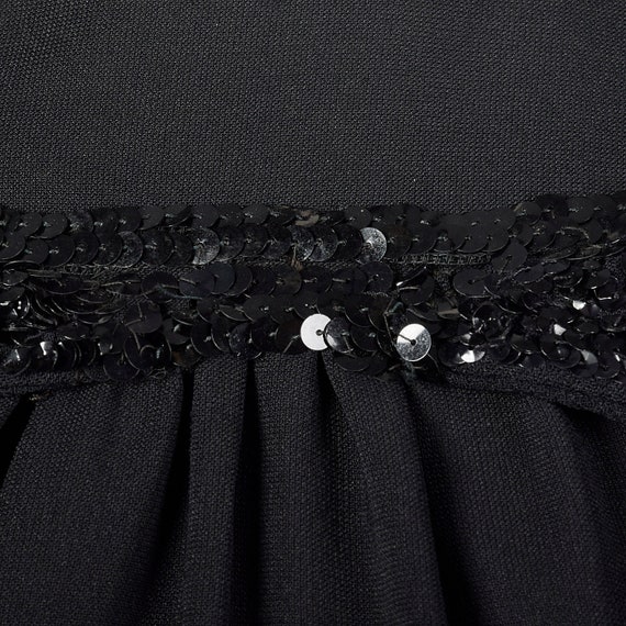 XS 1940s Black Fitted Blouse Sequin Trim Sexy Blo… - image 7