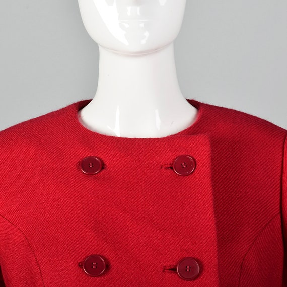 Medium 1960s Wool Skirt Suit Pockets Long Sleeve … - image 7