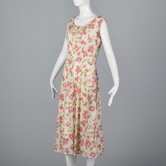 1930s Simple Cotton Dress Loose Summer Dress Flow… - image 2