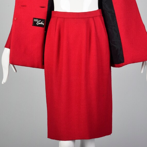 Medium 1960s Wool Skirt Suit Pockets Long Sleeve … - image 6