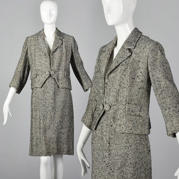Small 1960s Suit Wool Tweed Skirt Suit Wool Separa