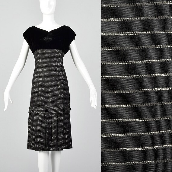 cocktail dress black and silver