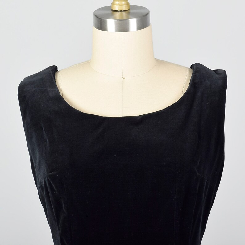 Medium 1950s Dress Black Velvet Jumper Dress Layering Piece Etsy