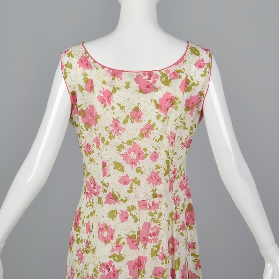 1930s Simple Cotton Dress Loose Summer Dress Flow… - image 9