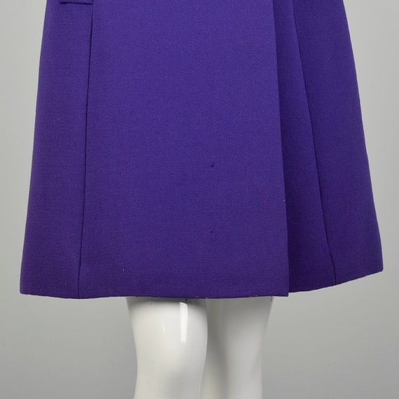 Small 1960s Coat Purple Mod Double Breasted Winte… - image 9