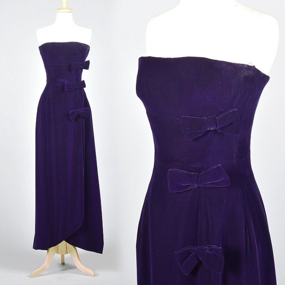 XS Frank Usher Purple Formal Dress Off Shoulder S… - image 1