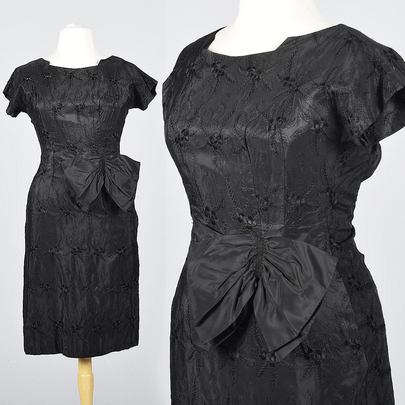 XL 1950s Plus Dress 50s Little Black Dress LBD Short - Etsy