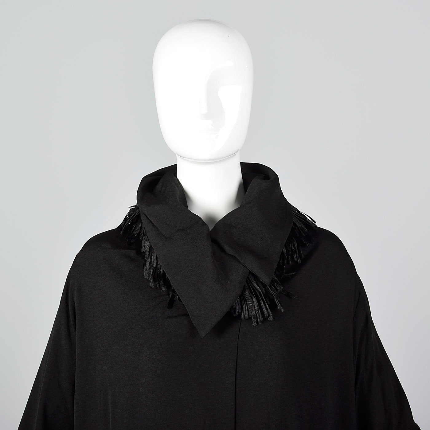 1920s Coat Black Silk Fringe Flapper Opera Coat Evening Formal - Etsy