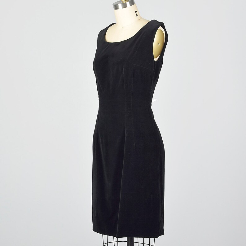 Medium 1950s Dress Black Velvet Jumper Dress Layering Piece Etsy