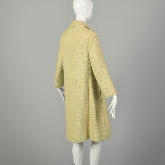 Medium 1960s Coat Green Woven Wool Tweed Plaid Wi… - image 4