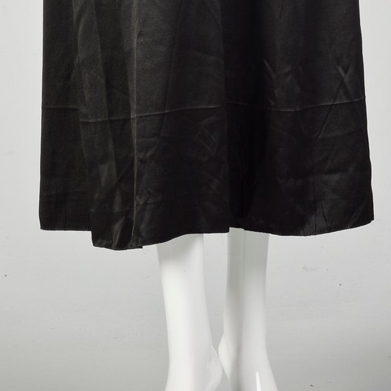 Large 1920s Silk Dress Trumpet Bell Sleeve Black … - image 8