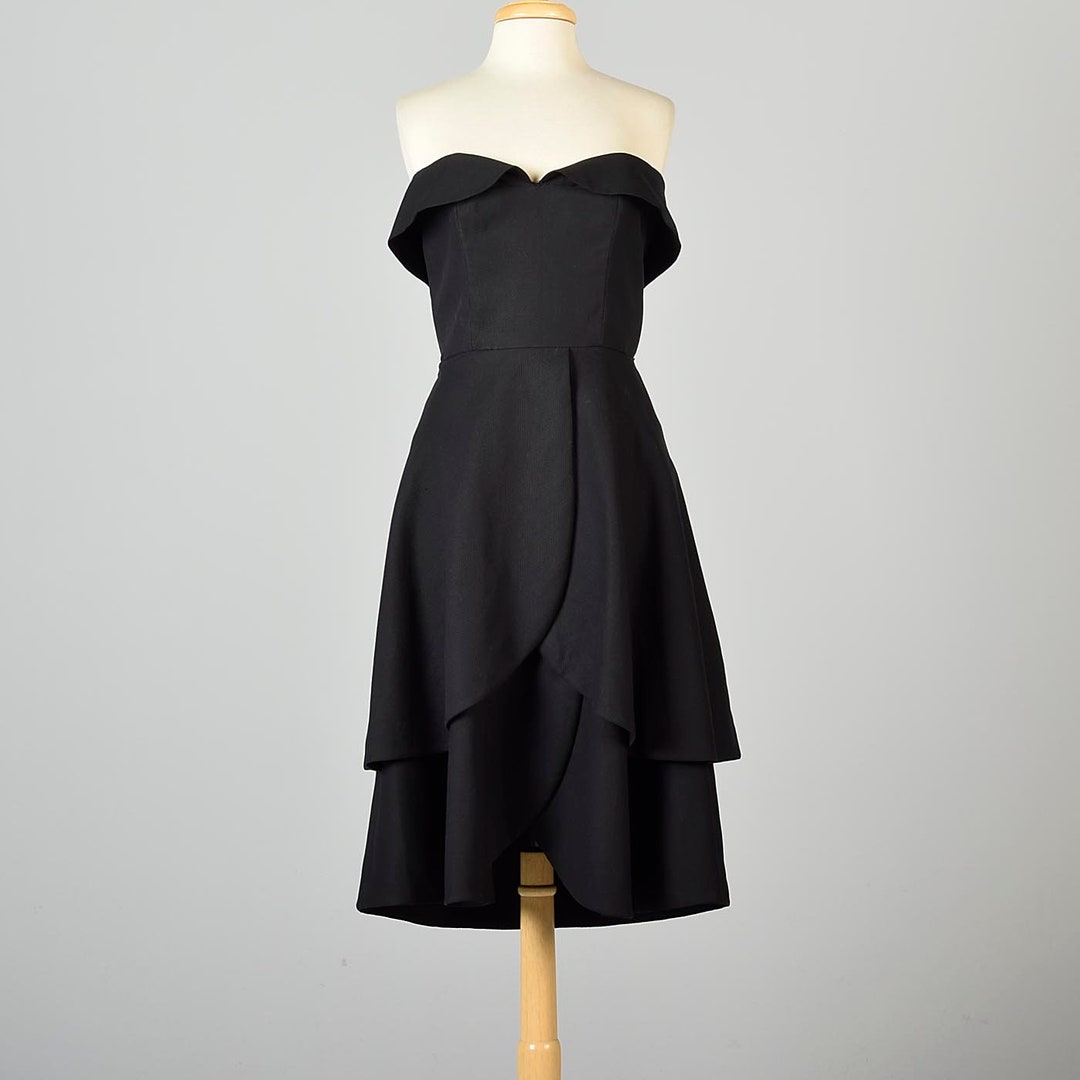 Small 1950s Pauline Trigere Dress Strapless Little Black Dress - Etsy