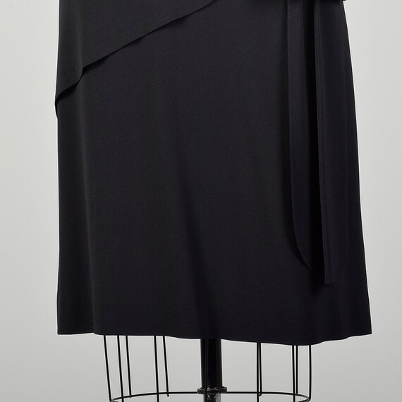 XL 1940s Little Black Dress Rayon Volup Beaded LB… - image 9