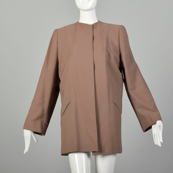 Large 1940s Gabardine Swing Clutch Coat