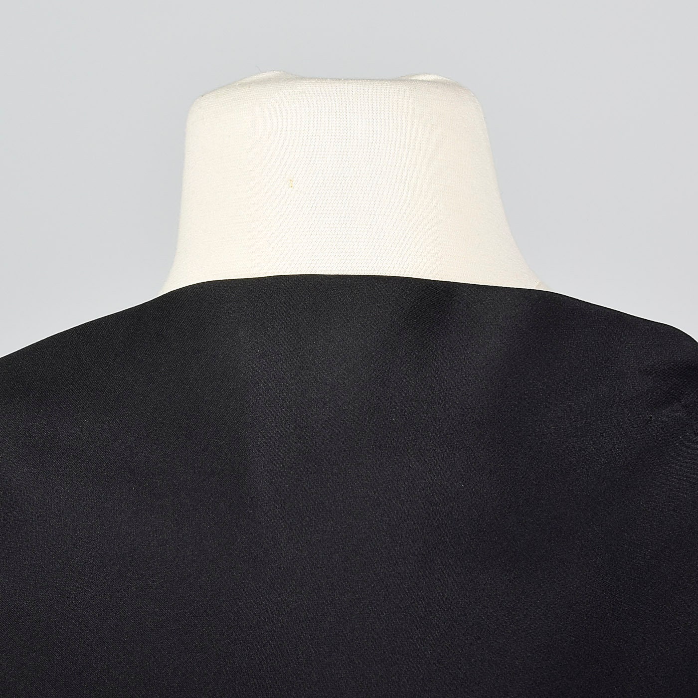 1960s Sculptural Black Silk Teal Traina 
