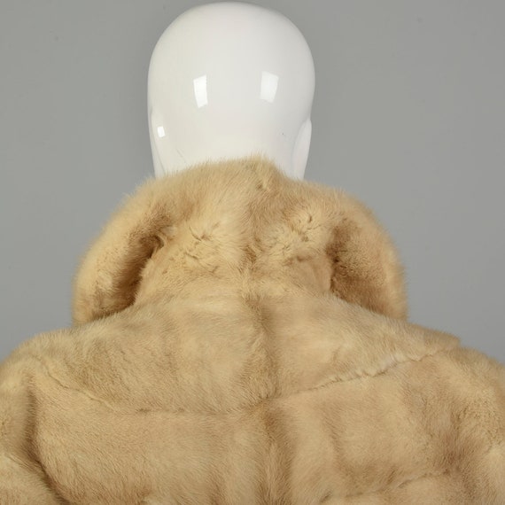 OSFM 1950s Blonde Real Mink Fur Stole Shawl Colla… - image 8