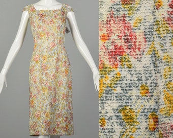 Small 1960s Shayne of Miami Floral Lurex Dress
