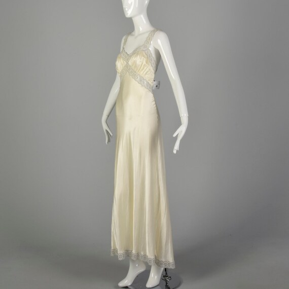 XS 1930s Bridal Nightgown Wedding Night Lingerie … - image 3