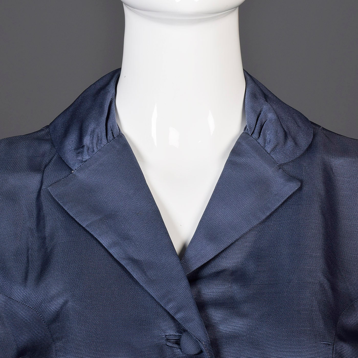 50s Silk Skirt Suit Blue Silk Faille Silk Jacket Hourglass Wasp Waist ...