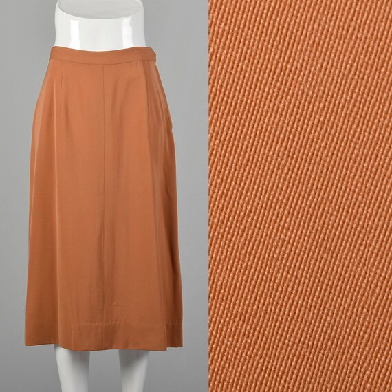 Medium 1950s Gabardine Skirt Vintage Wool Skirt Au