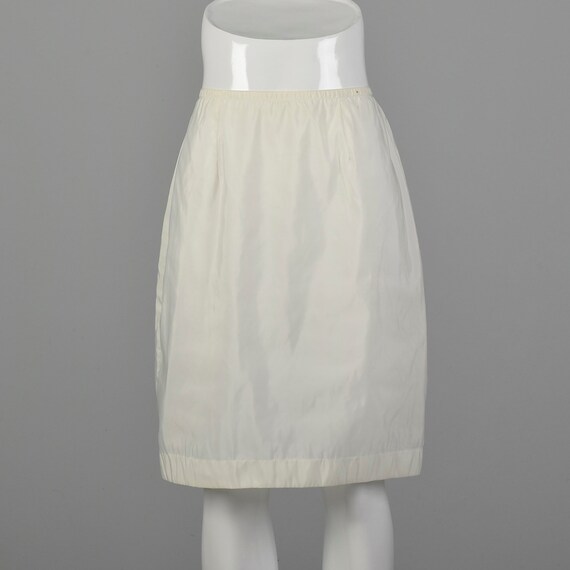 Nylon Half Slip White Medium Wonder Maid Skirt Extender Hem Lace Vintage