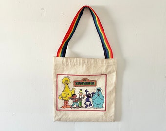 Vintage Sesame Street live 1990s cotton tote bag