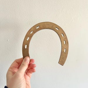 Large Vintage Brass Horseshoe Paperweight