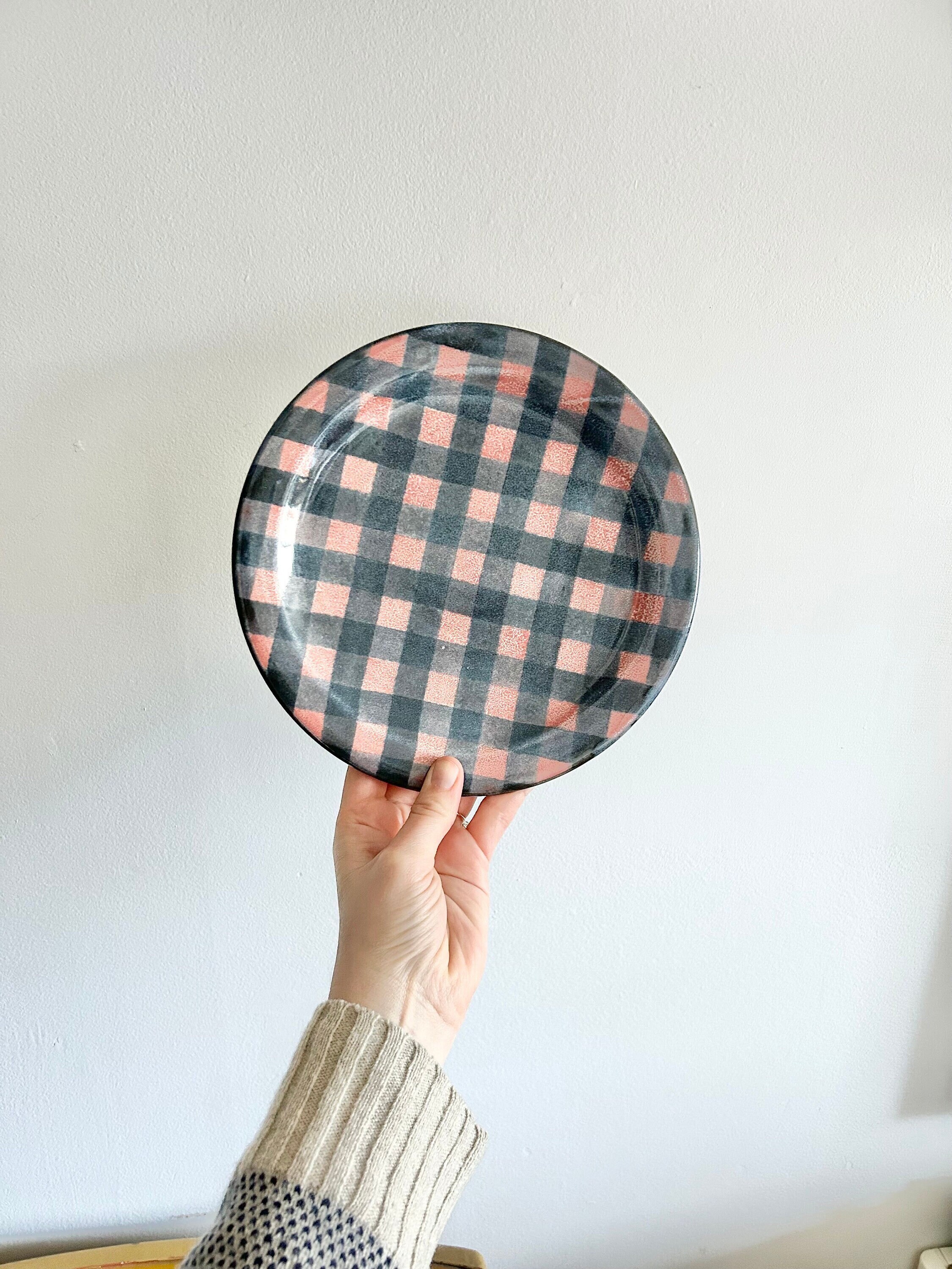 Vintage Tartan Anta Scotland Plaid Ceramic Wall Plate 1980s