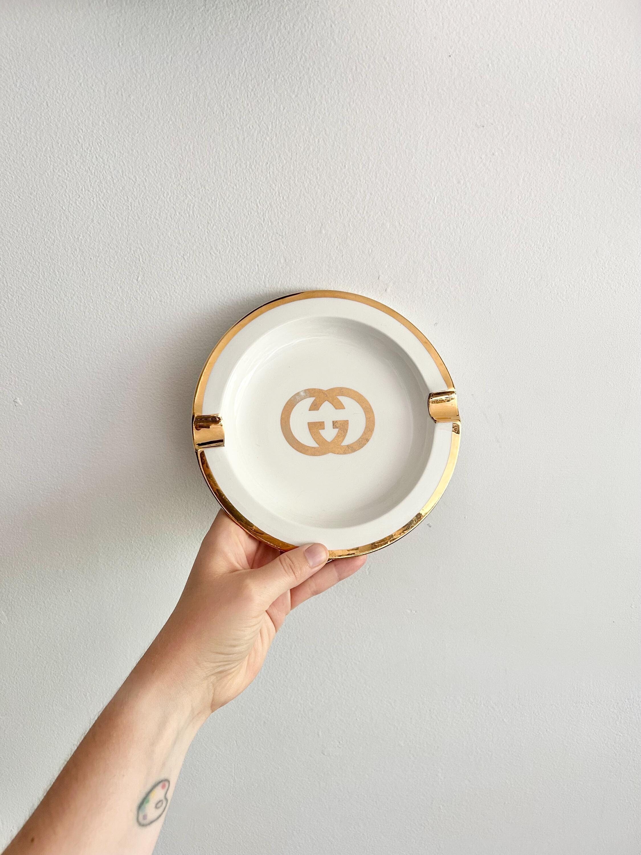 Vintage Rare 1970s Gucci Porcelain Cigar Ashtray Made in