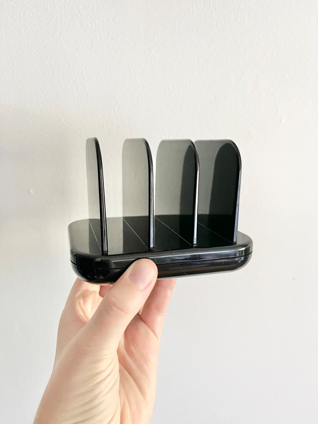 Vintage Tenex Black Modular Plastic Desk Organizer Record Etsy