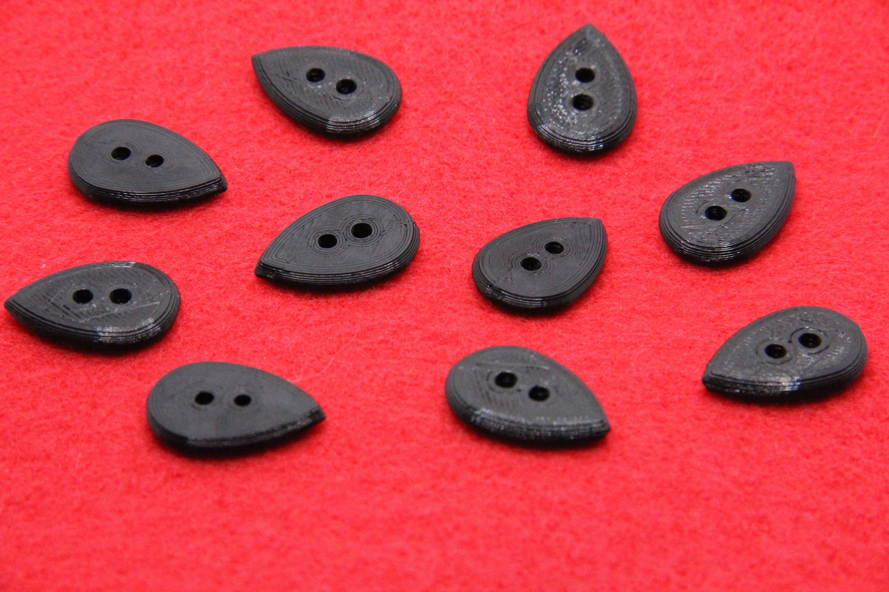 Plastic Watermelon Seed Buttons