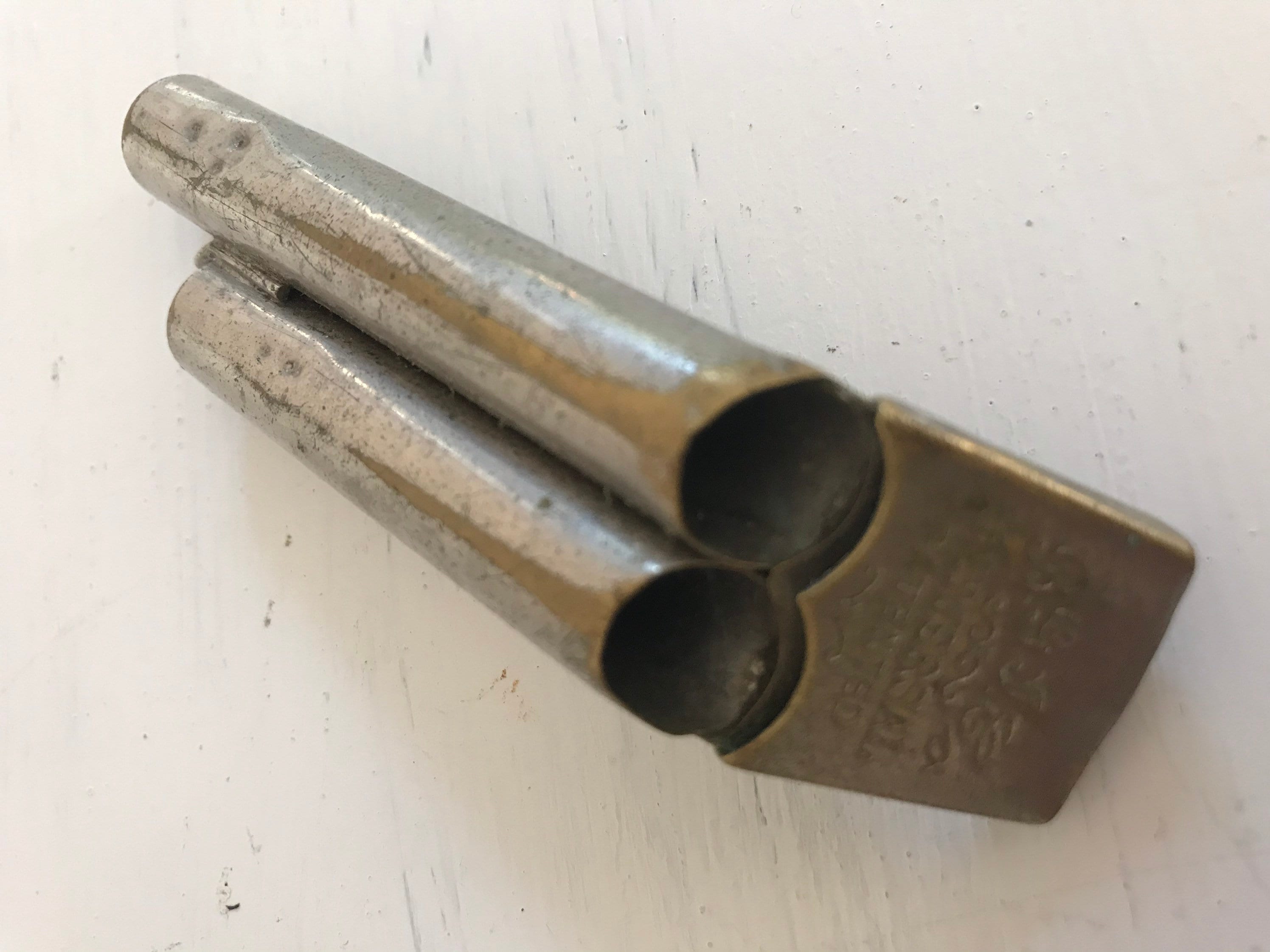 Antique Double Tube Metal Whistle From Germany OOAK Etsy
