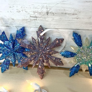 Snowflake resin ornament