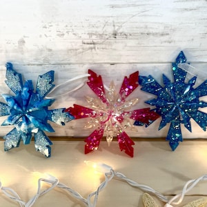 Snowflake resin ornament