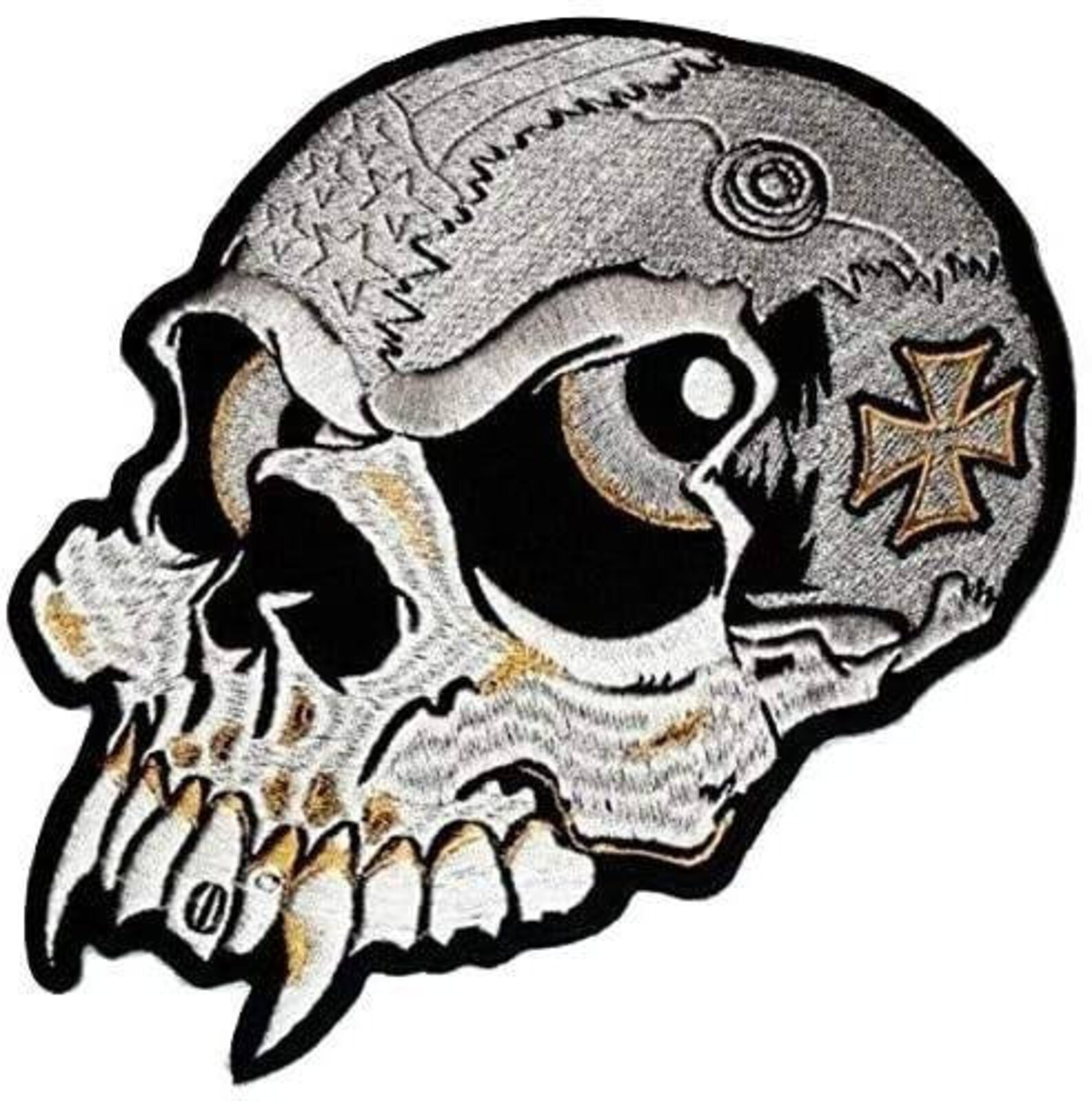 Skull Patch Iron on Patch Embroidered Clothes Patches New Etsy