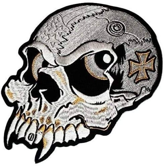 Skull Patch, Iron on Patch, Embroidered Clothes Patches, New Patch