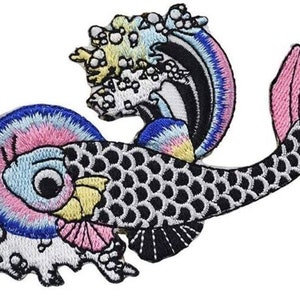 Fish patch, Iron On Patch, Embroidered Clothes Patches, New patch, Biker patch, motorcycle pach, vest patch, Jacket patch, carp patch,