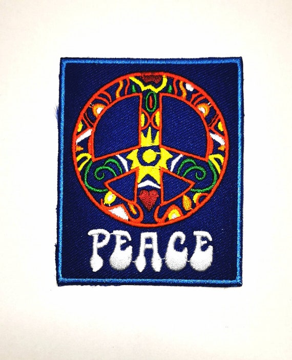 Peace Iron On Patch, Embroidered Clothes Patches, New patch, Biker patch,  motorcycle pach, vest patch, Jacket patch, Nice patch