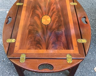 Mahogany Veneer Butler's Table Hekman Furniture Copley Square Line Lexington NC