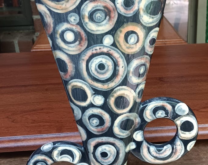 Large Bellini Italian Vase Hand Painted Vietri Import 25 Inches