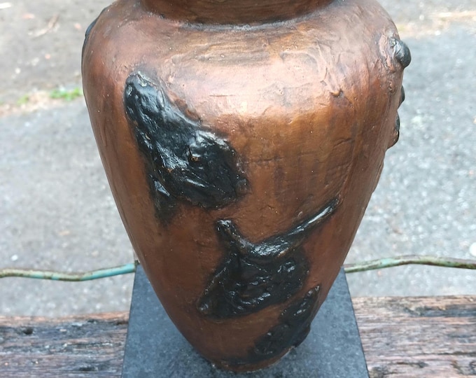 Cast Bronze "Tollund-Krukkun" Jar by Peter Brandes (d. 2025) no. 25/200 11 Inches Danish Figural Modernist Scandinavian Sculpture