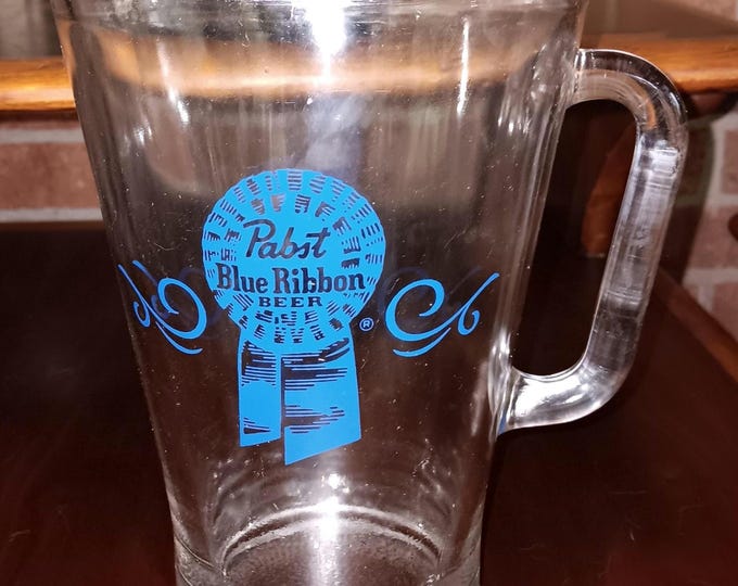 Pabst Blue Ribbon Pitcher vintage PBR 64 ounce pitcher