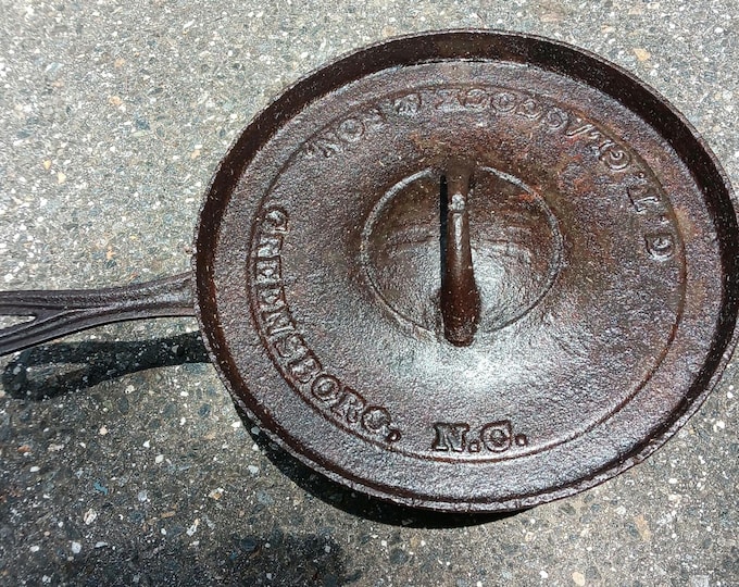 Cast Iron Dutch Oven 1890s G.T. Glascock & Son Greensboro NC Tripod Footed  Rare Antique Southern Cookware