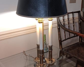 Vintage Stiffel Brass Table Lamp Bouillotte Three Lights Three Settings