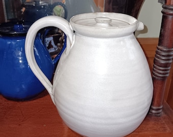 Cole Pitcher Chinese White Two Tone Glaze