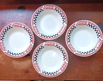 Coca Cola Cereal Bowls by Gibson, 8 inches, circa 1996
