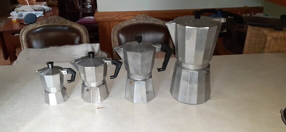 Four Moka Pots Small to Large 