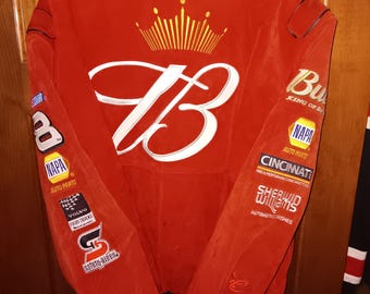 Suede Jacket Dale Earnhardt Jr. Budweiser Nascar Chase Authentics