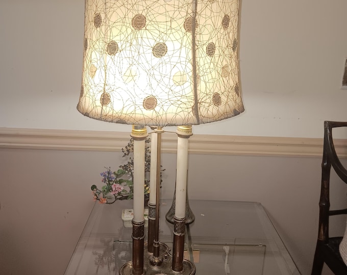 Vintage Stiffel Brass Table Lamp Bouillotte Three Lights Three Settings