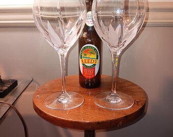 Vintage Mikasa Flame de Amore Magnum Goblets a pair 9 1/8 Inches Mint